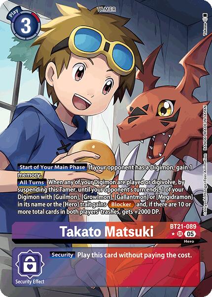 Takato Matsuki [BT21-089] (Alternate Art) [World Convergence] | Anubis Games and Hobby