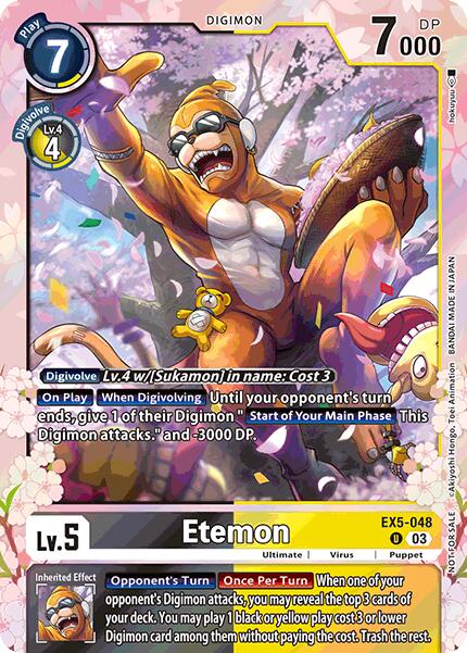 Etemon [EX5-048] (Regulation Battle Vol. 1) [Animal Colosseum Promos] | Anubis Games and Hobby