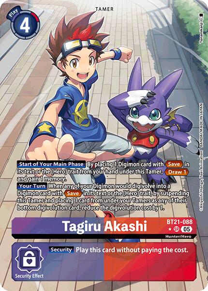 Tagiru Akashi [BT21-088] (Alternate Art) [World Convergence] | Anubis Games and Hobby