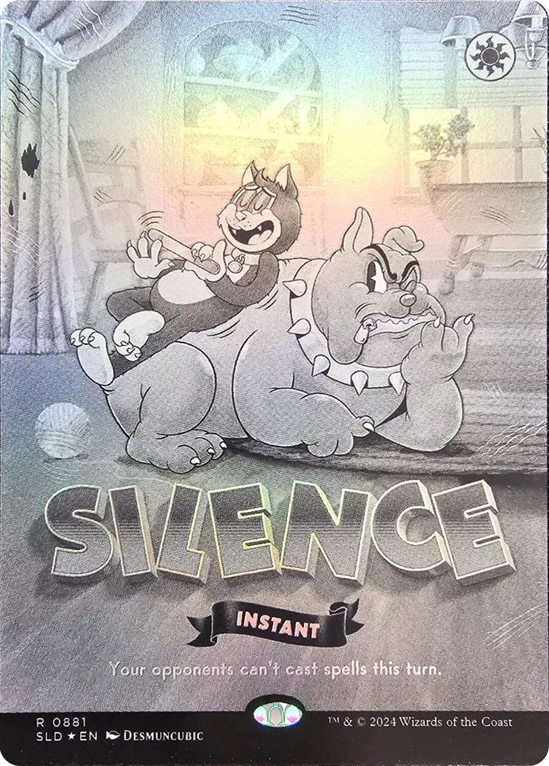 Silence (0881) (Black & White Foil) [Secret Lair Drop Series] | Anubis Games and Hobby