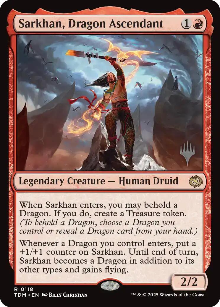 Sarkhan, Dragon Ascendant [Tarkir: Dragonstorm Promos] | Anubis Games and Hobby