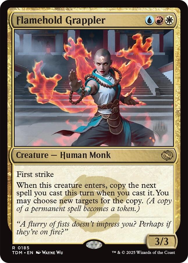 Flamehold Grappler [Tarkir: Dragonstorm Promos] | Anubis Games and Hobby