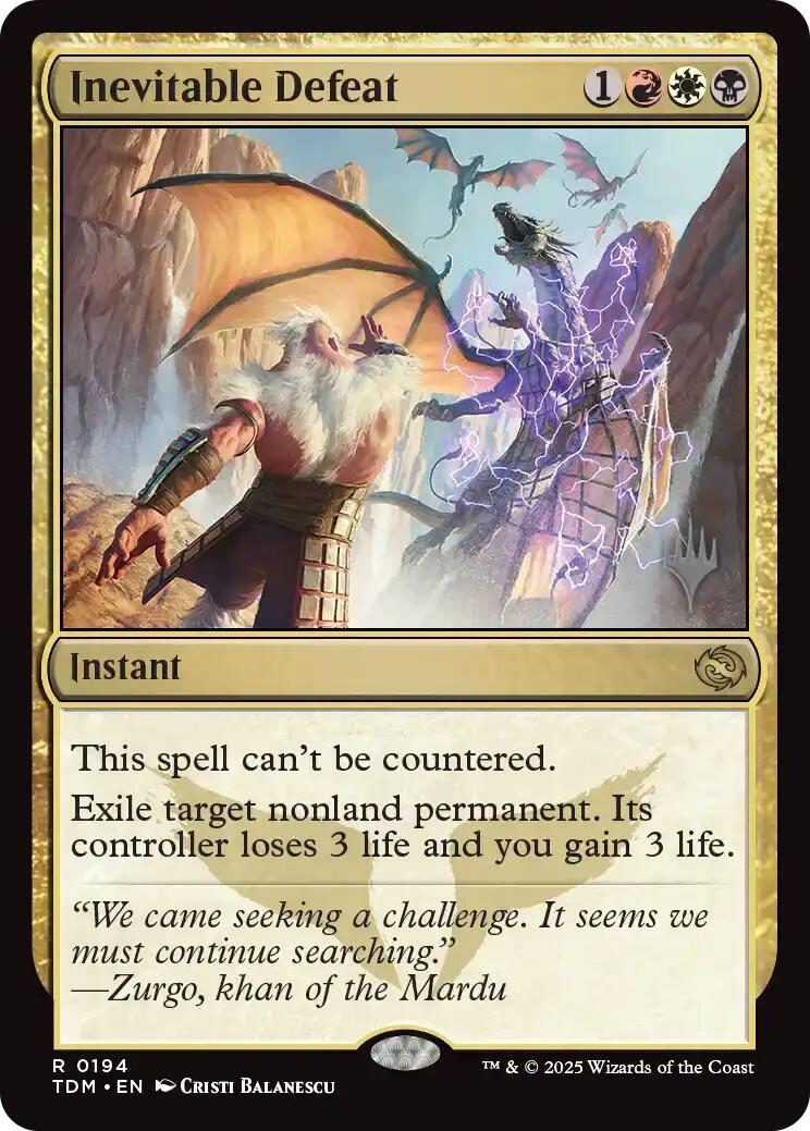 Inevitable Defeat [Tarkir: Dragonstorm Promos] | Anubis Games and Hobby