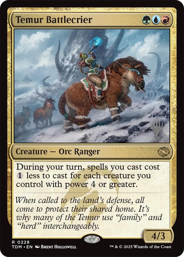 Temur Battlecrier (Promo Pack) [Tarkir: Dragonstorm Promos] | Anubis Games and Hobby