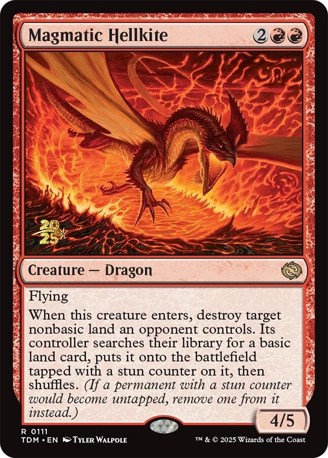 Magmatic Hellkite [Tarkir: Dragonstorm Prerelease Promos] | Anubis Games and Hobby