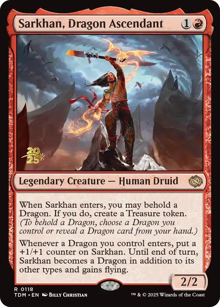 Sarkhan, Dragon Ascendant [Tarkir: Dragonstorm Prerelease Promos] | Anubis Games and Hobby