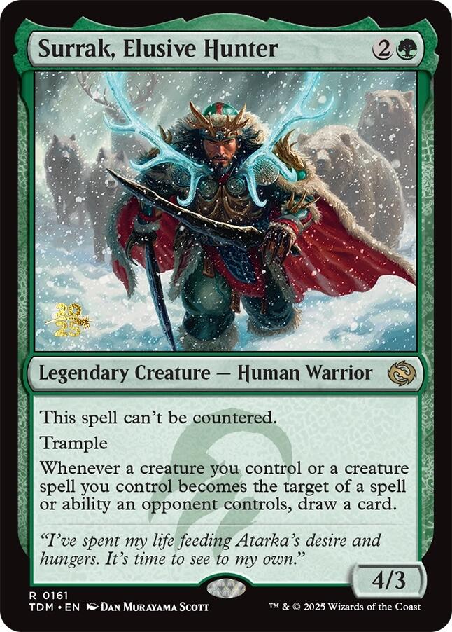 Surrak, Elusive Hunter [Tarkir: Dragonstorm Prerelease Promos] | Anubis Games and Hobby