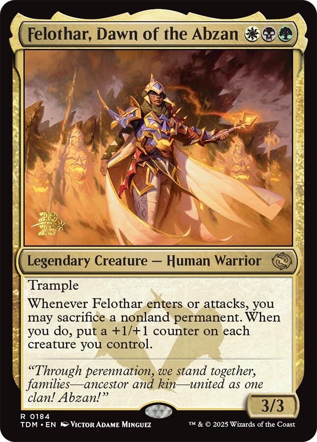 Felothar, Dawn of the Abzan [Tarkir: Dragonstorm Prerelease Promos] | Anubis Games and Hobby