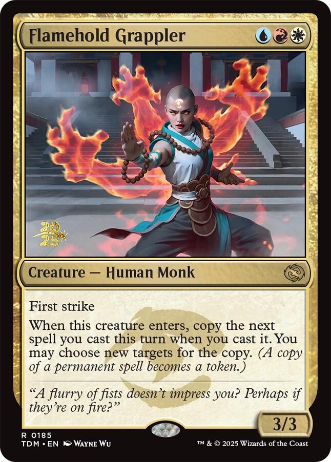 Flamehold Grappler [Tarkir: Dragonstorm Prerelease Promos] | Anubis Games and Hobby