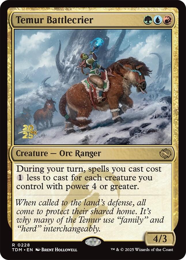 Temur Battlecrier [Tarkir: Dragonstorm Prerelease Promos] | Anubis Games and Hobby