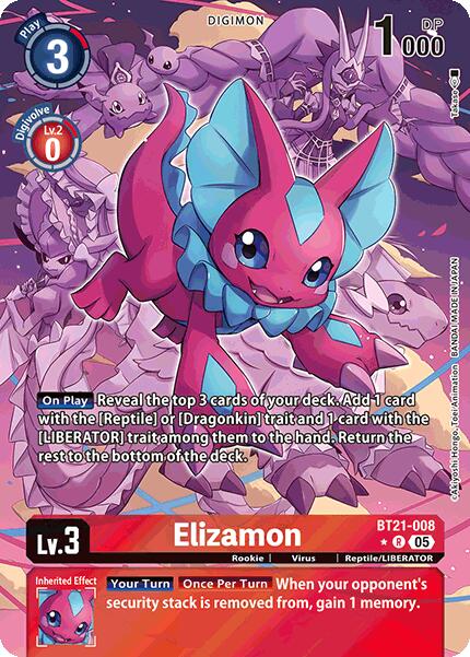 Elizamon [BT21-008] (Alternate Art) [World Convergence] | Anubis Games and Hobby