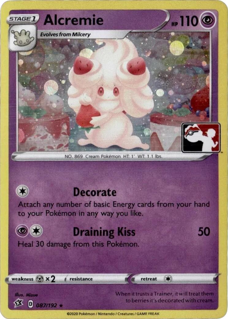 Alcremie (087/192) (Play Pokemon Promo) [League & Championship Cards] | Anubis Games and Hobby