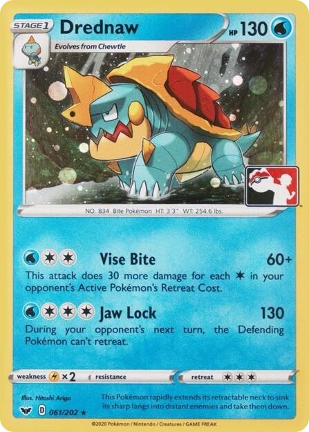 Drednaw (061/202) (Play Pokemon Promo) [League & Championship Cards] | Anubis Games and Hobby