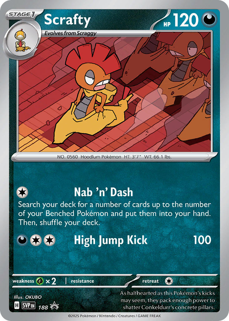 Scrafty (188) [Scarlet & Violet: Black Star Promos] | Anubis Games and Hobby