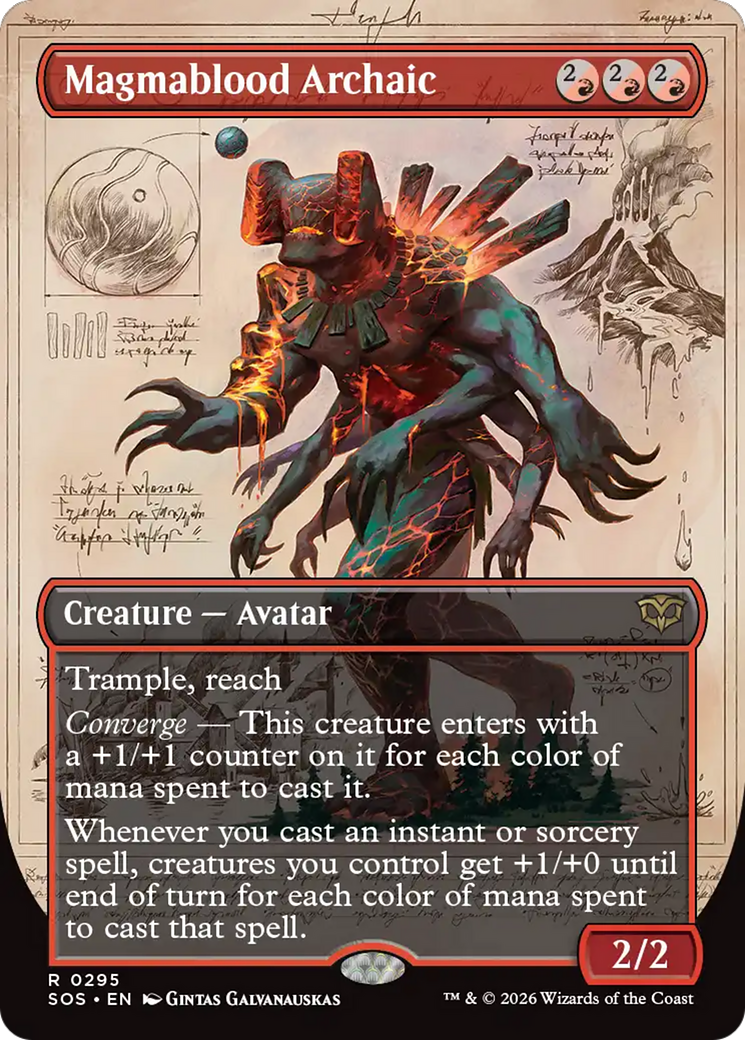 Magmablood Archaic (Borderless) [Secrets of Strixhaven] | Anubis Games and Hobby