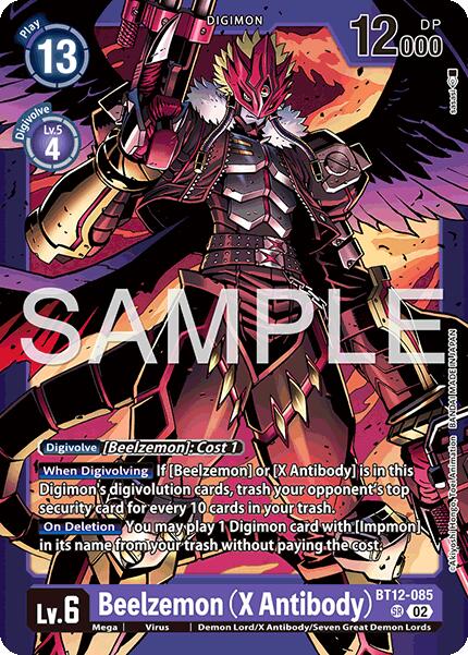 Beelzemon [BT12-085] (X Antibody) (Limited Card Pack -Billion Bullet-) [Limited Card Pack -Billion Bullet-] | Anubis Games and Hobby