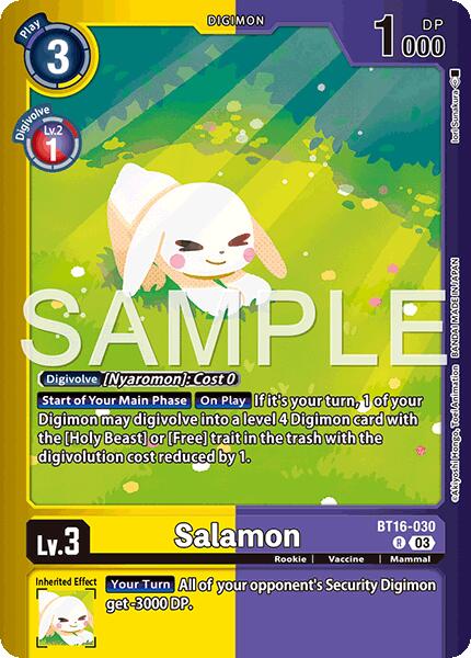 Salamon [BT16-030] (Limited Card Pack -Billion Bullet-) [Limited Card Pack -Billion Bullet-] | Anubis Games and Hobby