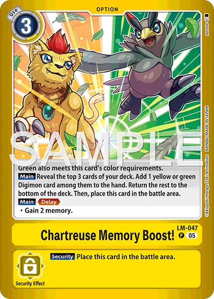Chartreuse Memory Boost! [LM-047] (Limited Card Pack -Billion Bullet-) [Limited Card Pack -Billion Bullet-] | Anubis Games and Hobby