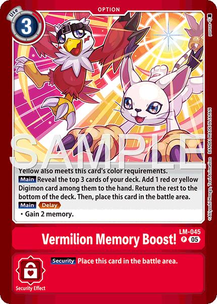 Vermillion Memory Boost! [LM-045] (Limited Card Pack -Billion Bullet-) [Limited Card Pack -Billion Bullet-] | Anubis Games and Hobby