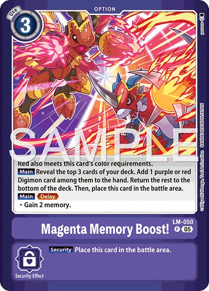 Magenta Memory Boost! [LM-050] (Limited Card Pack -Billion Bullet-) [Limited Card Pack -Billion Bullet-] | Anubis Games and Hobby