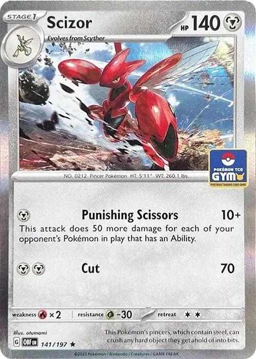 Scizor (141/197) (Pokemon Gym Promo) [Scarlet & Violet: Obsidian Flames] | Anubis Games and Hobby