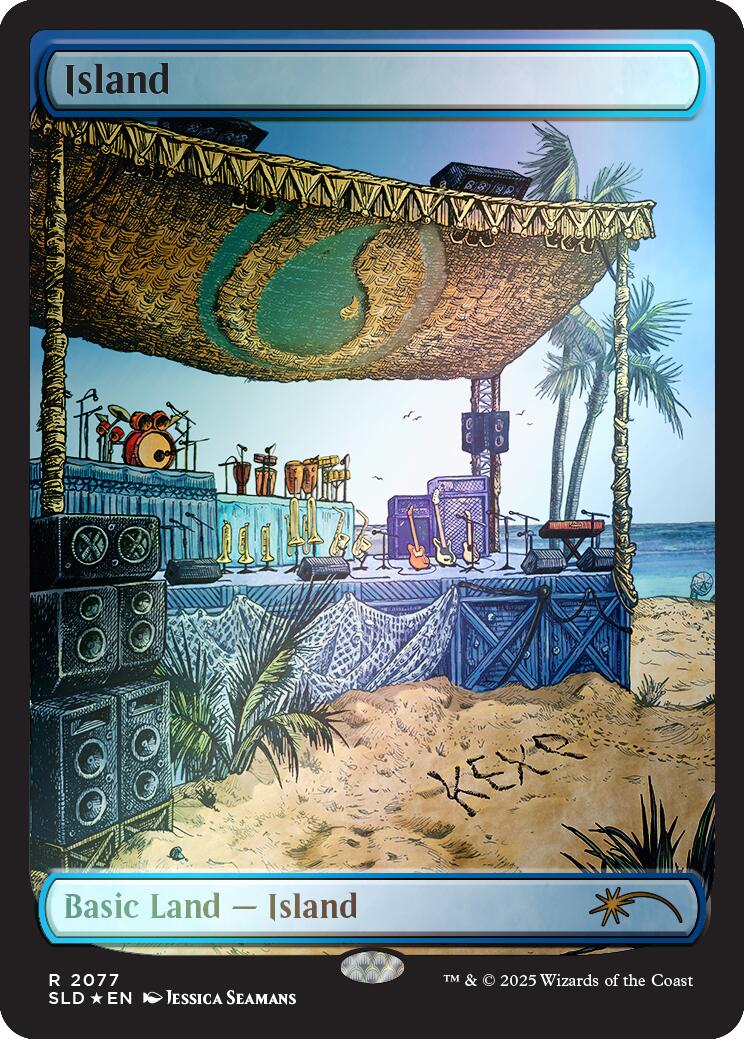 Island (2077) (Rainbow Foil) [Secret Lair Drop Series] | Anubis Games and Hobby