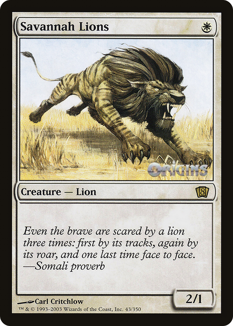 Savannah Lions (Origins 2003) [Oversize Cards] | Anubis Games and Hobby