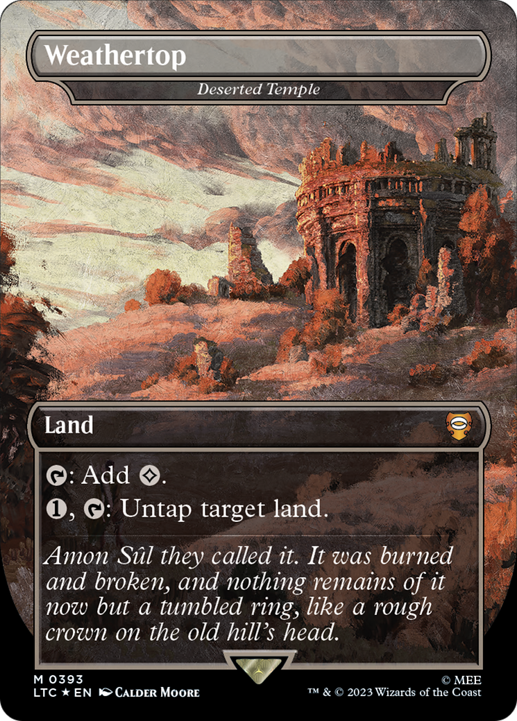 Weathertop - Deserted Temple (Borderless) (Surge Foil Realms and Relics) [The Lord of the Rings: Tales of Middle-Earth Commander] | Anubis Games and Hobby