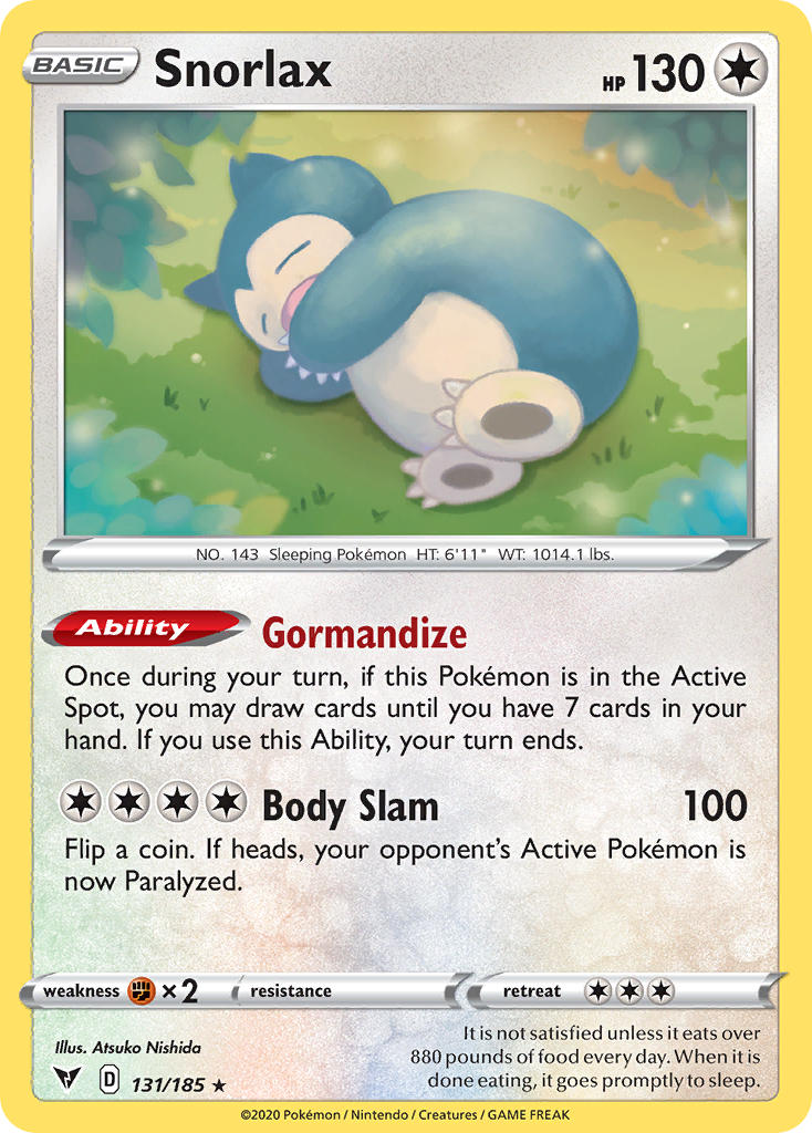 Snorlax (131/185) [Sword & Shield: Vivid Voltage] | Anubis Games and Hobby