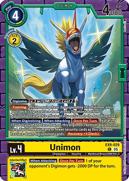 Unimon [EX9-029] [Versus Monsters] | Anubis Games and Hobby