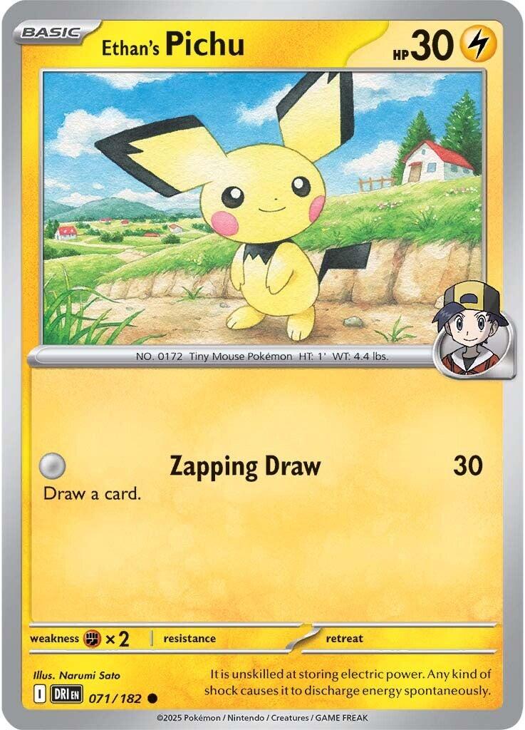Ethan's Pichu (071/182) [Scarlet & Violet: Destined Rivals] | Anubis Games and Hobby