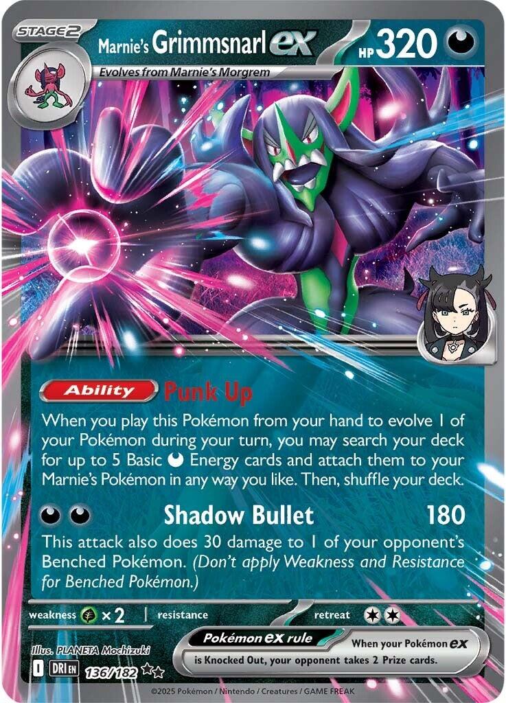 Marnie's Grimmsnarl ex (136/182) [Scarlet & Violet: Destined Rivals] | Anubis Games and Hobby