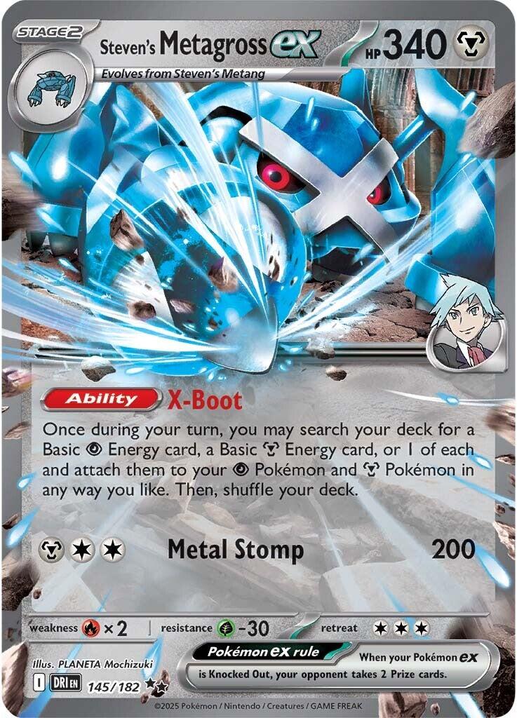 Steven's Metagross ex (145/182) [Scarlet & Violet: Destined Rivals] | Anubis Games and Hobby