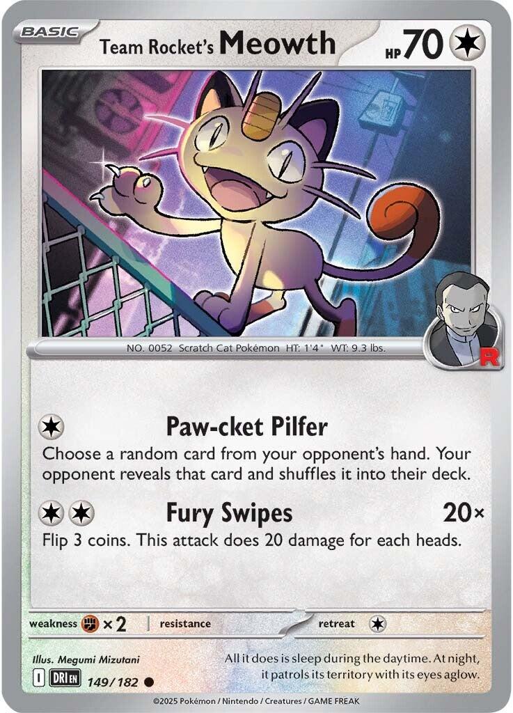 Team Rocket's Meowth (149/182) [Scarlet & Violet: Destined Rivals] | Anubis Games and Hobby