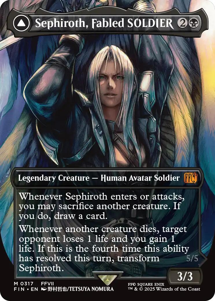 Sephiroth, Fabled SOLDIER // Sephiroth, One-Winged Angel (Borderless) (0317) [FINAL FANTASY] | Anubis Games and Hobby