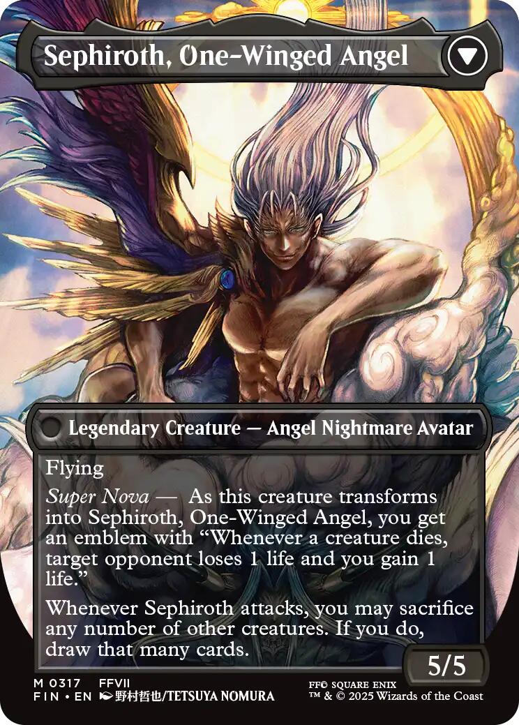 Sephiroth, Fabled SOLDIER // Sephiroth, One-Winged Angel (Borderless) (0317) [FINAL FANTASY] | Anubis Games and Hobby