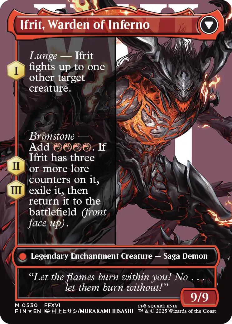 Clive, Ifrit's Dominant // Ifrit, Warden of Inferno (Borderless) (Surge Foil) [FINAL FANTASY] | Anubis Games and Hobby