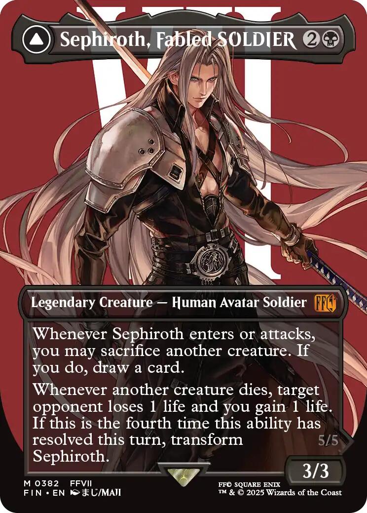 Sephiroth, Fabled SOLDIER // Sephiroth, One-Winged Angel (Borderless) (0382) [FINAL FANTASY] | Anubis Games and Hobby