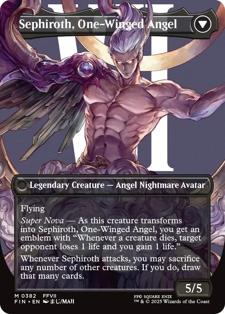 Sephiroth, Fabled SOLDIER // Sephiroth, One-Winged Angel (Borderless) (0382) [FINAL FANTASY] | Anubis Games and Hobby
