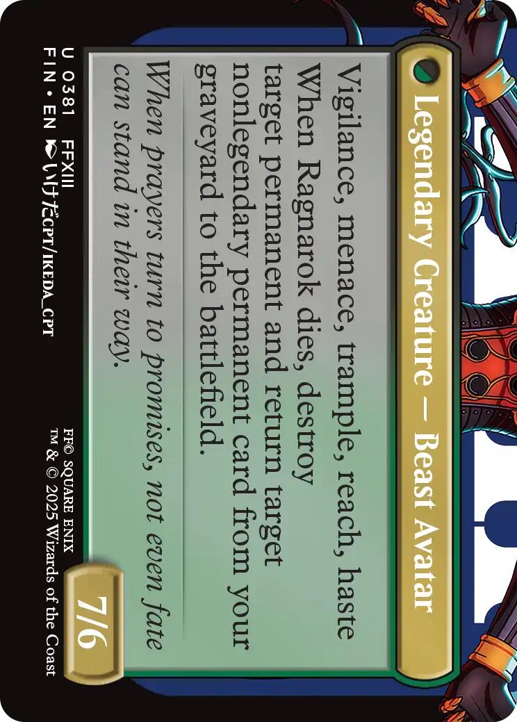 Fang, Fearless l'Cie (Borderless) [FINAL FANTASY] | Anubis Games and Hobby