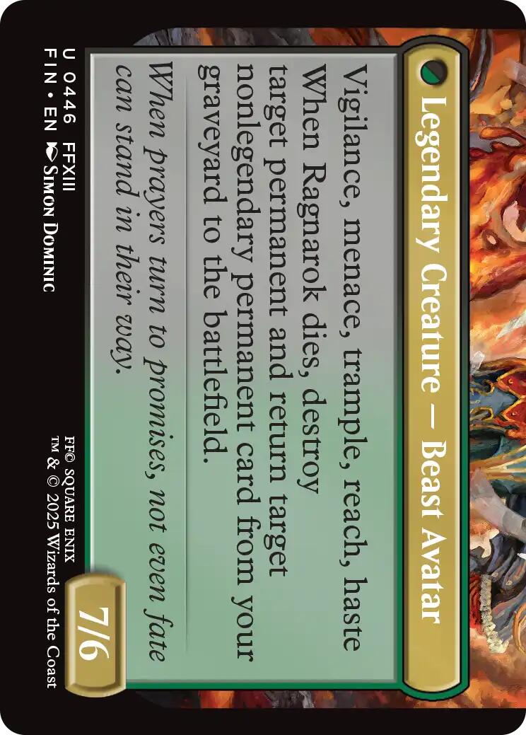 Fang, Fearless l'Cie (Extended Art) [FINAL FANTASY] | Anubis Games and Hobby