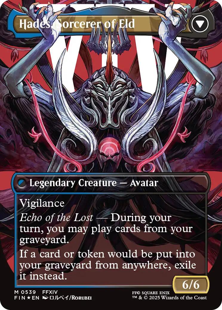 Emet-Selch, Unsundered // Hades, Sorcerer of Eld (Borderless) (Surge Foil) [FINAL FANTASY] | Anubis Games and Hobby