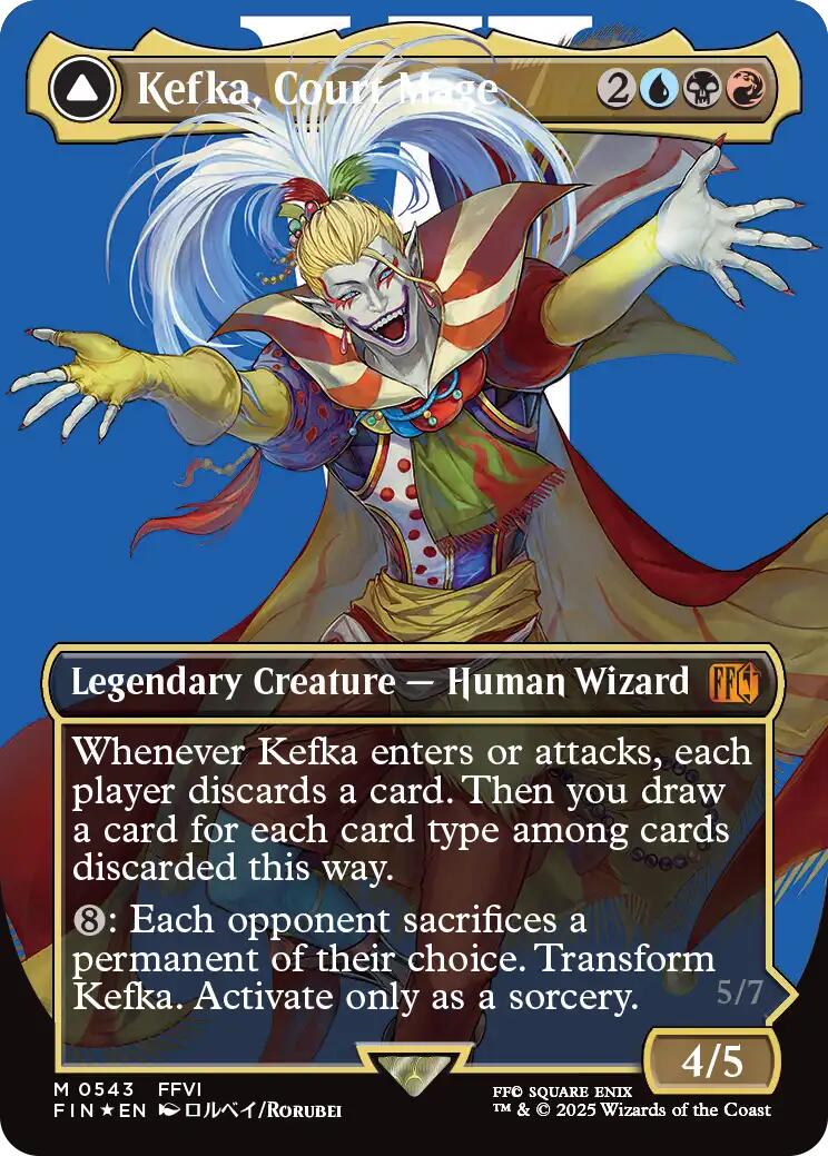 Kefka, Court Mage // Kefka, Ruler of Ruin (Borderless) (Surge Foil) [FINAL FANTASY] | Anubis Games and Hobby