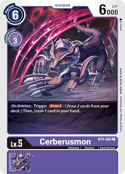 Cerberusmon [BT4-083] [Great Legend] | Anubis Games and Hobby