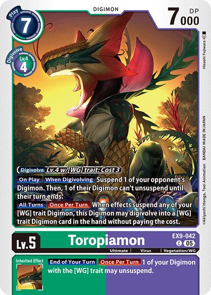 Toropiamon [EX9-042] [Versus Monsters] | Anubis Games and Hobby