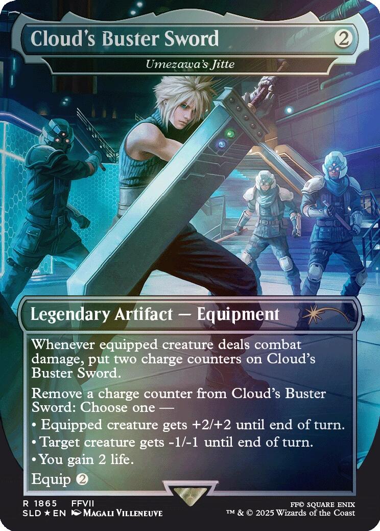 Cloud's Buster Sword - Umezawa's Jitte (Rainbow Foil) [Secret Lair Drop Series] | Anubis Games and Hobby
