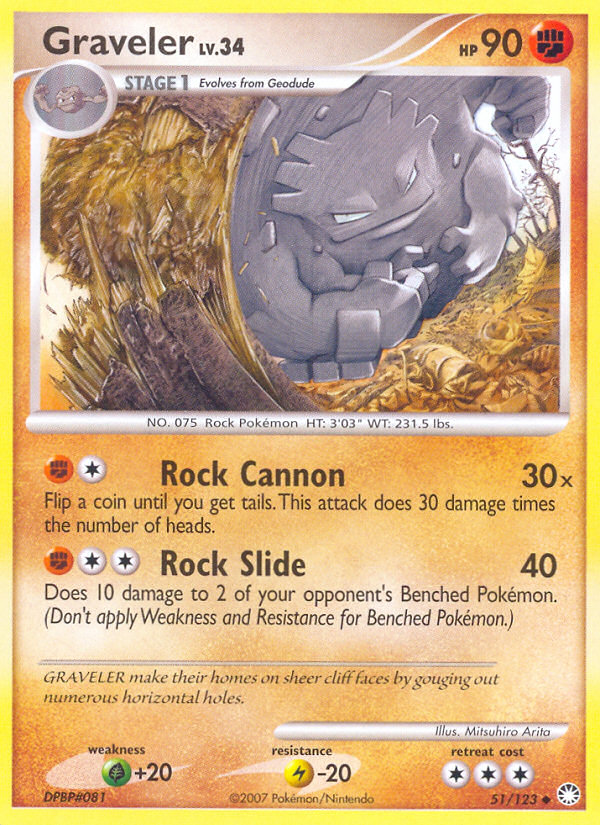 Graveler (51/123) [Diamond & Pearl: Mysterious Treasures] | Anubis Games and Hobby