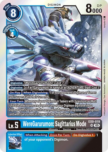 WereGarurumon: Sagittarius Mode [EX9-019] [Versus Monsters] | Anubis Games and Hobby