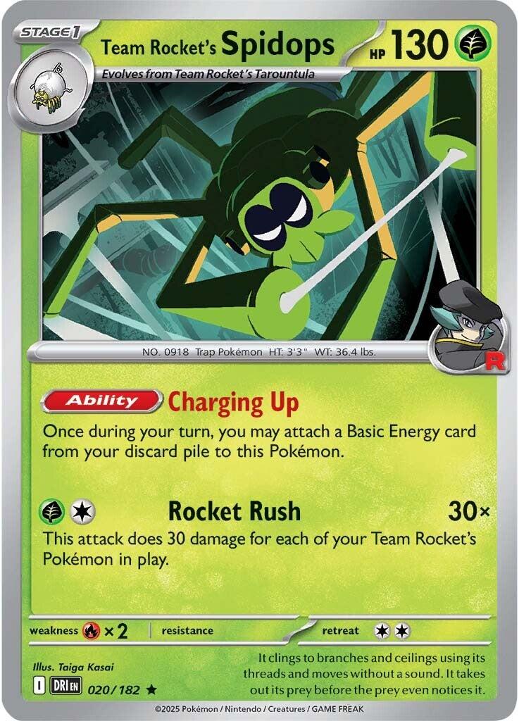 Team Rocket's Spidops (020/182) [Scarlet & Violet: Destined Rivals] | Anubis Games and Hobby