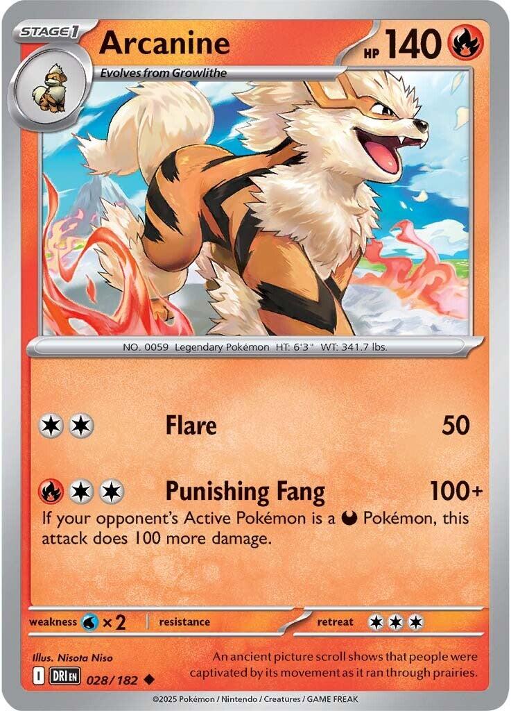 Arcanine (028/182) [Scarlet & Violet: Destined Rivals] | Anubis Games and Hobby